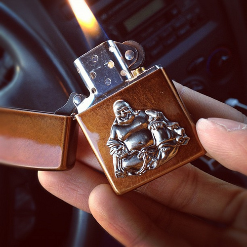 wind Zippo Lighter with Buddha